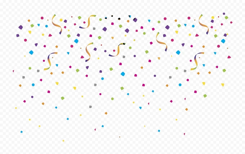 Colorful Confetti for Holidays and Celebrations Free Download Isolated Design Element in HighQuality Transparent PNG