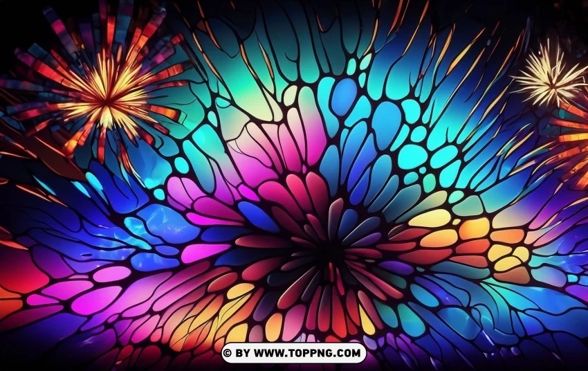 Explosion of Color on an Artistic Background PNG with Isolated Object and Transparency - Image ID af105adf