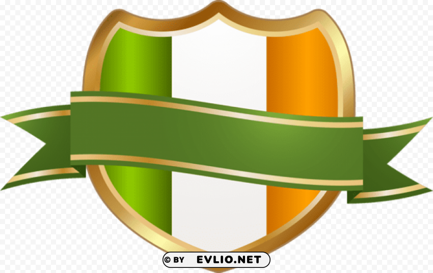 st patricks day irish badge PNG transparent elements compilation