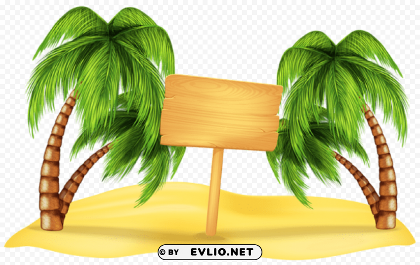  beach palm decoration Isolated Subject in Transparent PNG