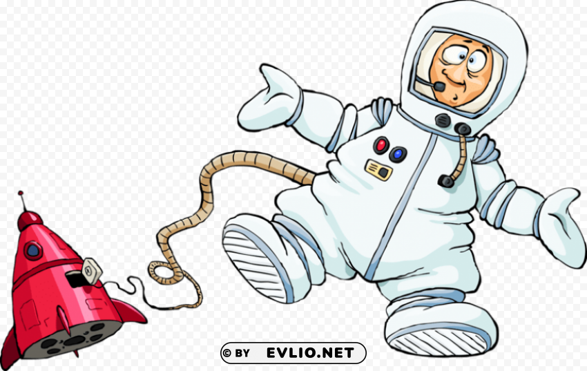 astronaut Isolated Graphic Element in HighResolution PNG
