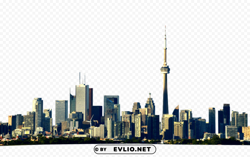 city skyline PNG Image with Transparent Isolated Graphic Element