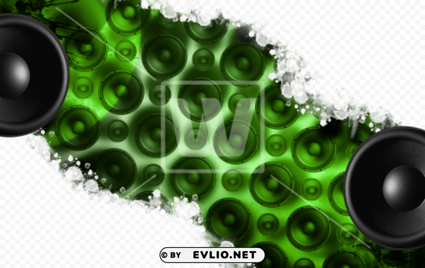 green speakers PNG for social media PNG transparent with Clear Background ID 3c3ef271