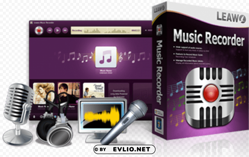 leawo music recorder for macversion Transparent PNG images for graphic design