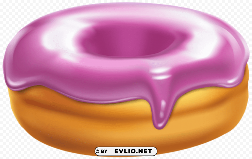 pink donut Transparent PNG photos for projects