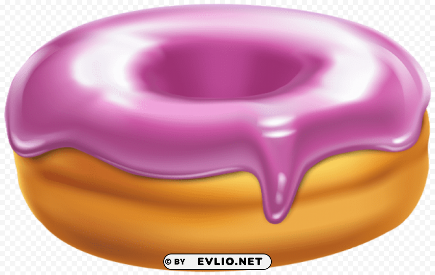 pink donut Transparent PNG photos for projects clipart png photo - 3b0ada78