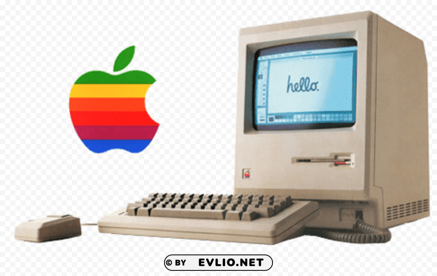 vintage apple computer with logo Clear PNG pictures broad bulk
