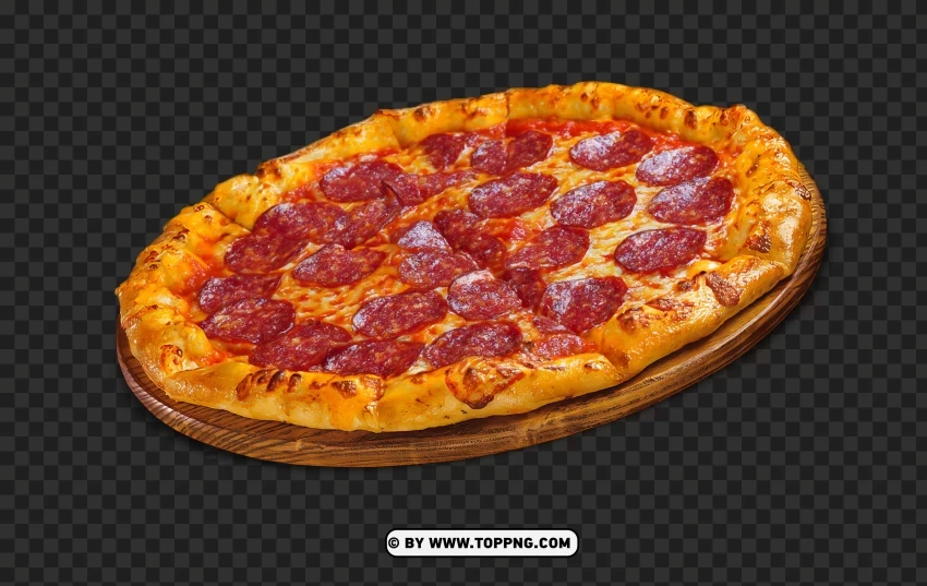 Wooden Pan Pizza Calzone European & Italian Cuisine Pepperoni Food Recipe PNG images with alpha transparency diverse set