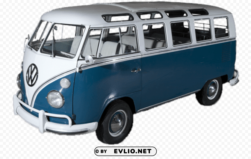 Transparent PNG image Of blue volkswagen camper van Isolated Artwork in HighResolution PNG - Image ID 2d66400b