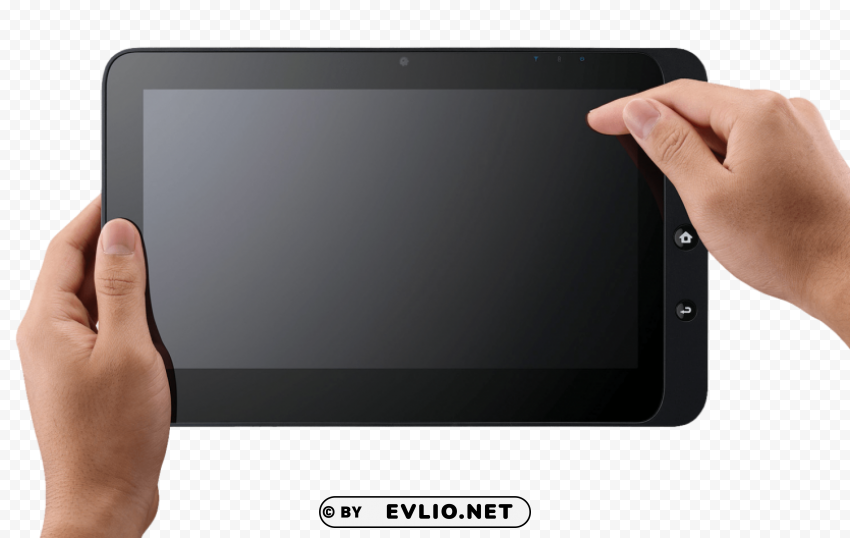 Clear Hand Holding Tablet PNG with Isolated Object and Transparency PNG Image Background ID 95a07f22
