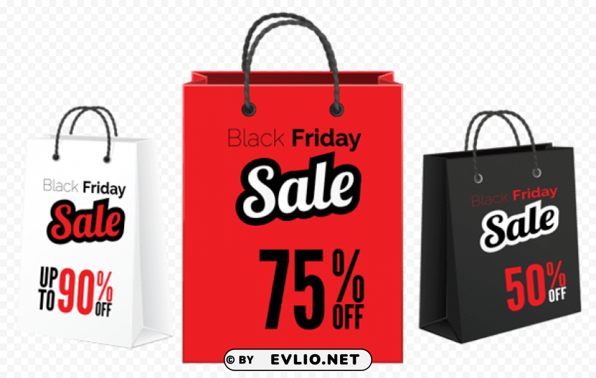 black friday sale bags PNG Graphic with Clear Background Isolation