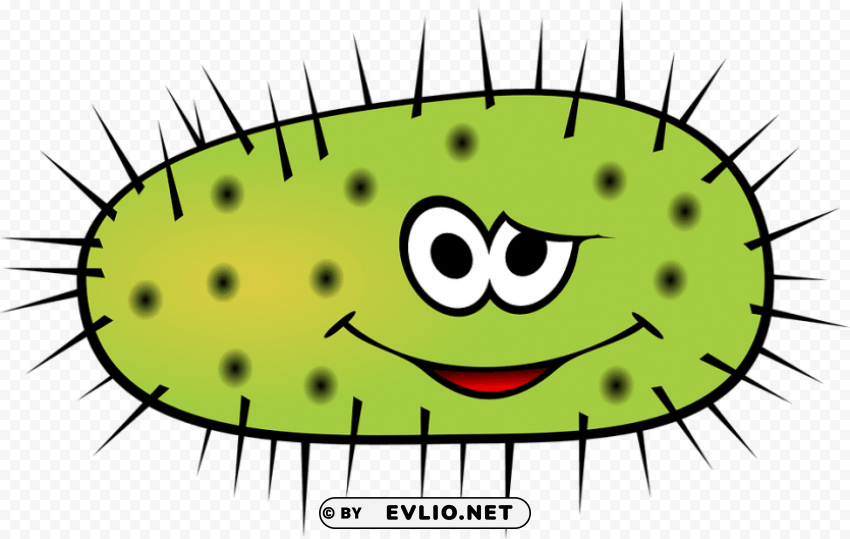 spiky bacteria cartoon Clear Background Isolation in PNG Format