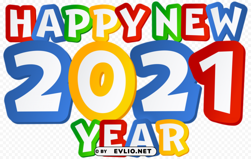 2021 happy new year PNG Graphic with Clear Isolation