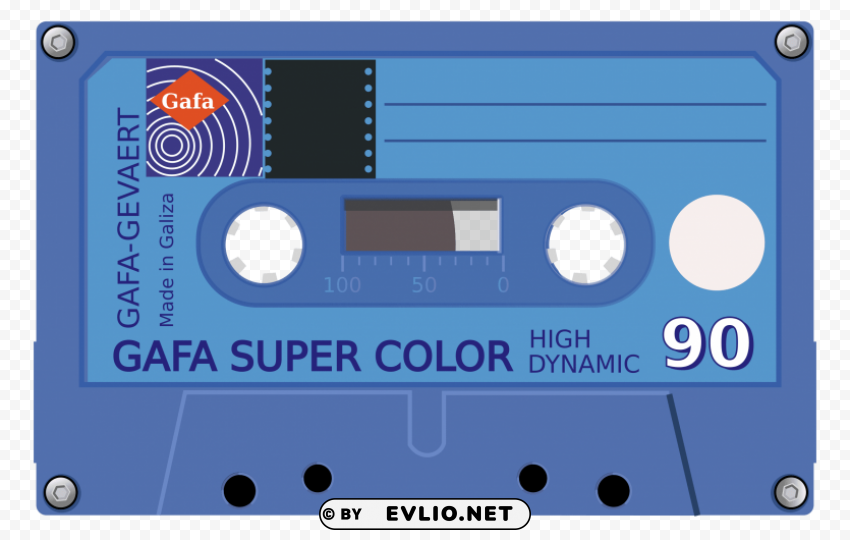 Audio Cassette Transparent PNG Graphic With Isolated Object