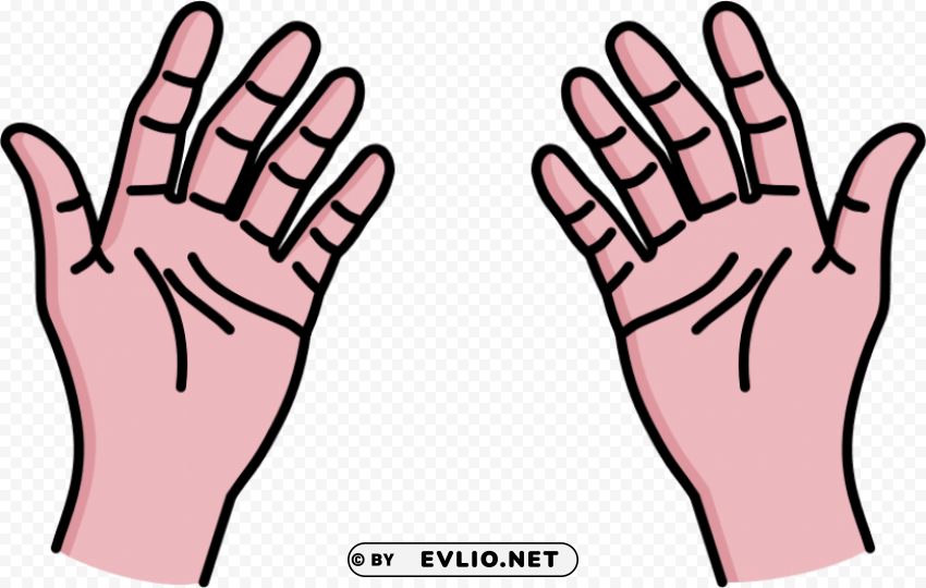 cartoon image of hands Clear Background PNG Isolated Subject