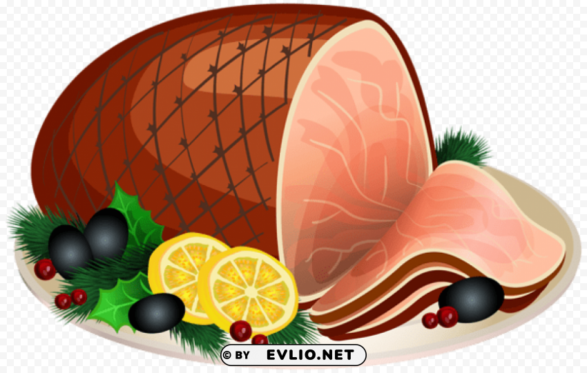 christmas ham Transparent PNG Isolated Object