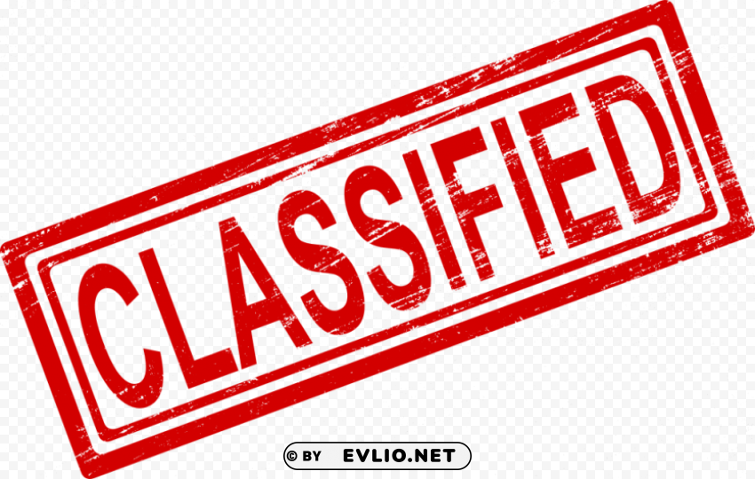 classified stamp ClearCut Background PNG Isolation