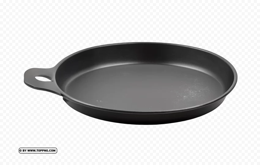 HD Pizza Pan In Black Steel Transparent Background PNG Graphic With Isolated Design