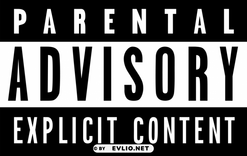 parental advisory content Clean Background Isolated PNG Icon