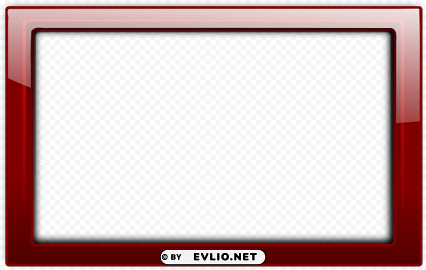 red border frame PNG Image with Transparent Isolated Graphic