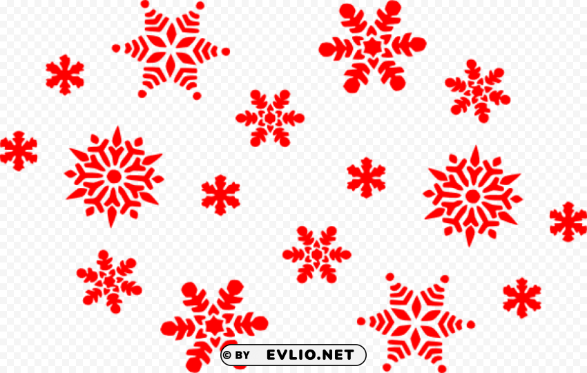 red snowflakes PNG transparent photos massive collection