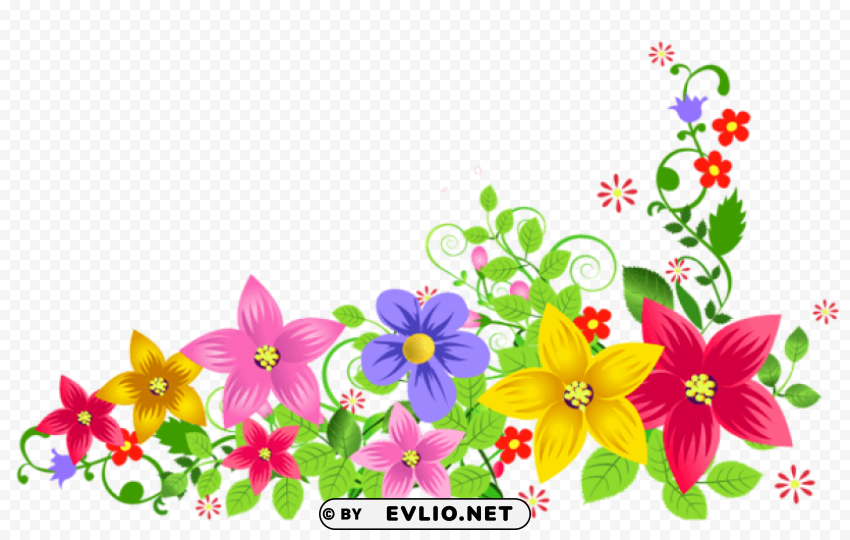  floral decoration Transparent Background PNG Isolated Design