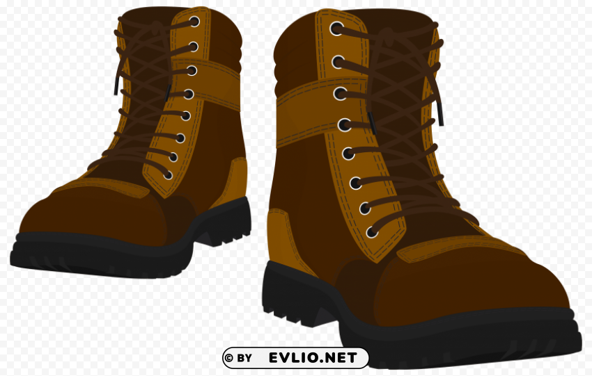brown male boots PNG for digital art