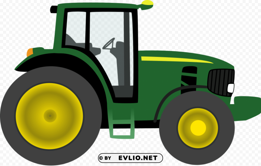 green tractor PNG Isolated Subject on Transparent Background clipart png photo - 2642531e