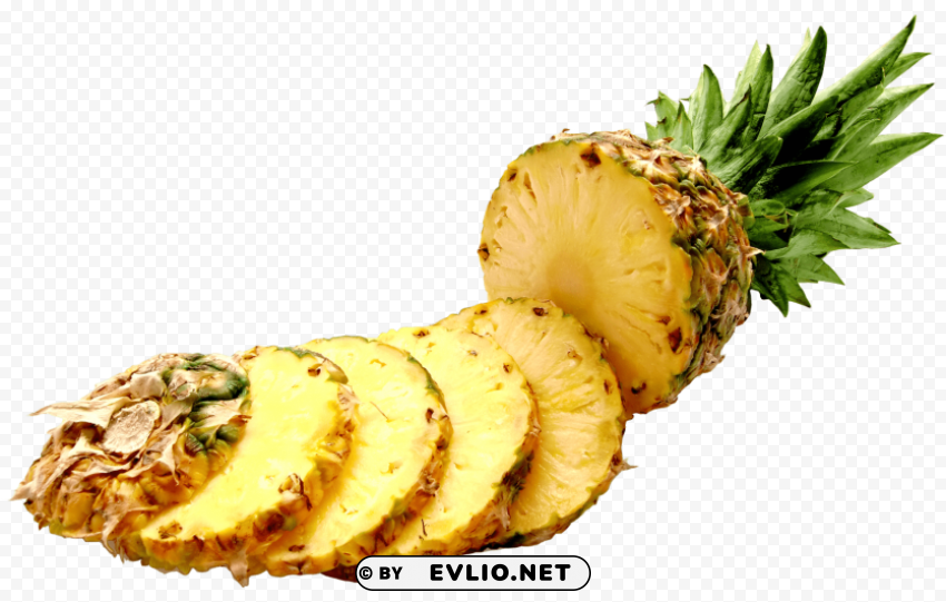 Pineapple Slices Isolated Illustration With Clear Background PNG