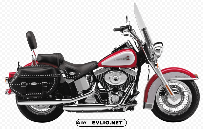 Red Harley Davidson Motorcycle Bike HighQuality PNG Isolated on Transparent Background