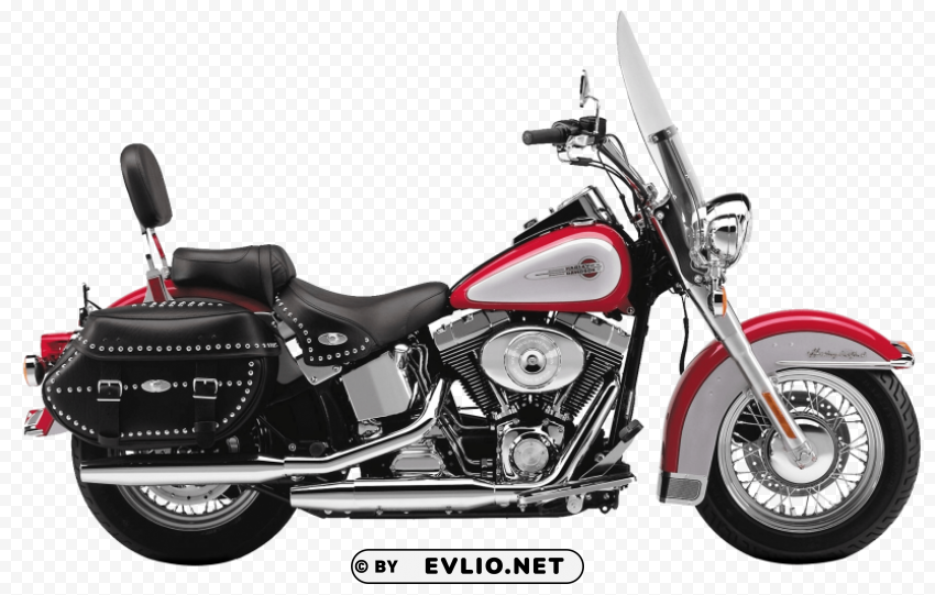 Red Harley Davidson Motorcycle Bike HighQuality PNG Isolated on Transparent Background PNG with Clear Background - Image ID c9feb440