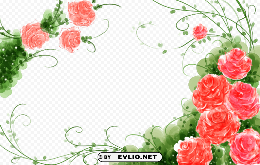 rose flower background design PNG files with clear backdrop assortment