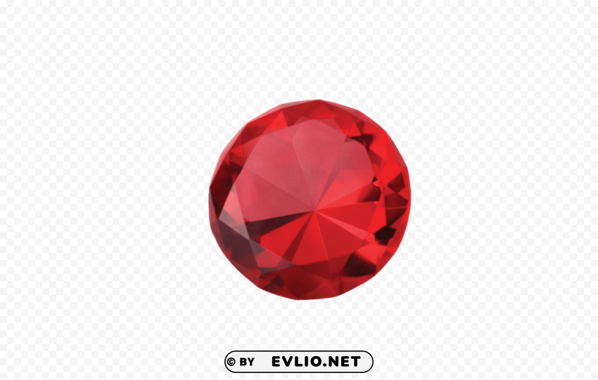 round ruby Isolated Character with Clear Background PNG