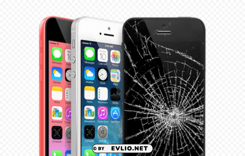 series of iphones broken screen Free PNG images with alpha transparency comprehensive compilation