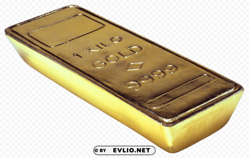 gold bar Isolated Item on Transparent PNG Format