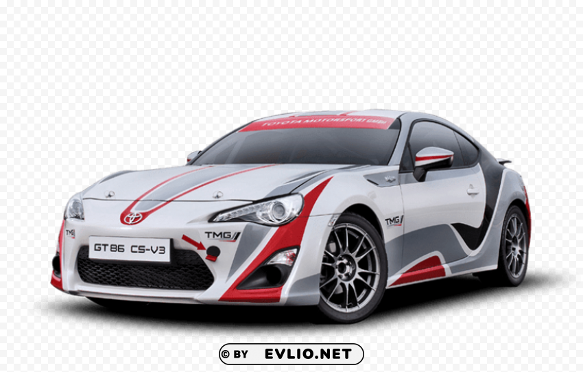 race gt86 red white toyota Isolated Illustration in Transparent PNG