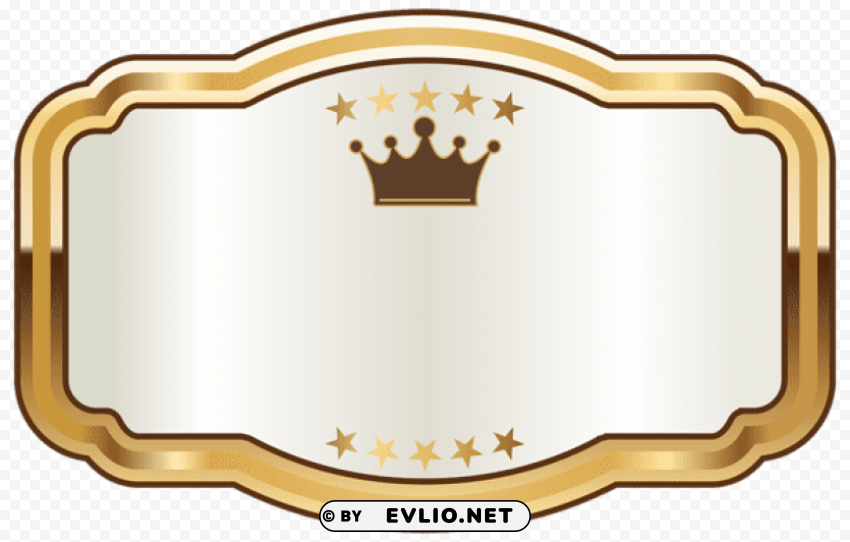 white label with gold crown Clear image PNG