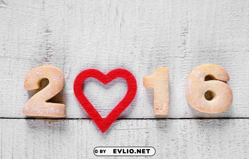 2016 with cookies PNG transparent backgrounds