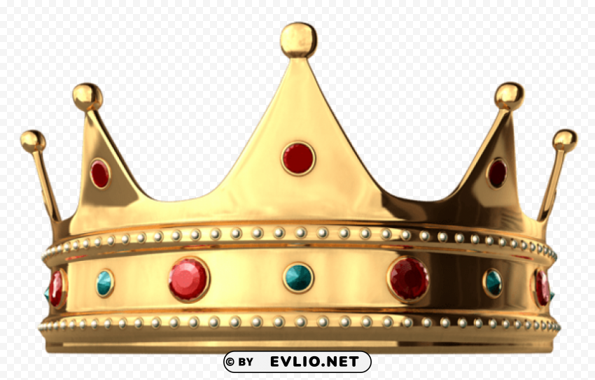 gold crown with diamonds Transparent Background Isolation of PNG clipart png photo - 1c054c27