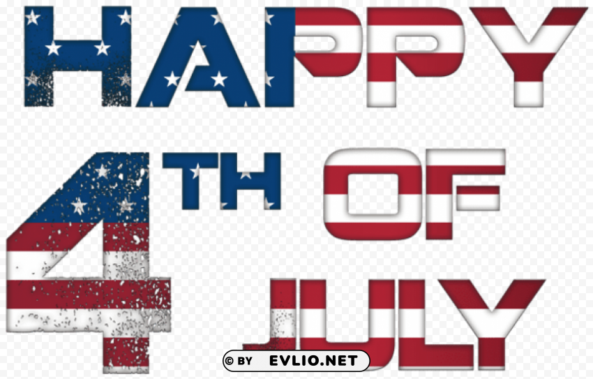 happy 4th july usa PNG Image Isolated with Transparency