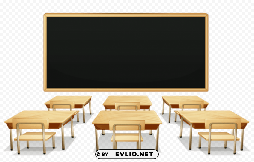 school classroom with blackboard and deskspicture Isolated Icon on Transparent PNG