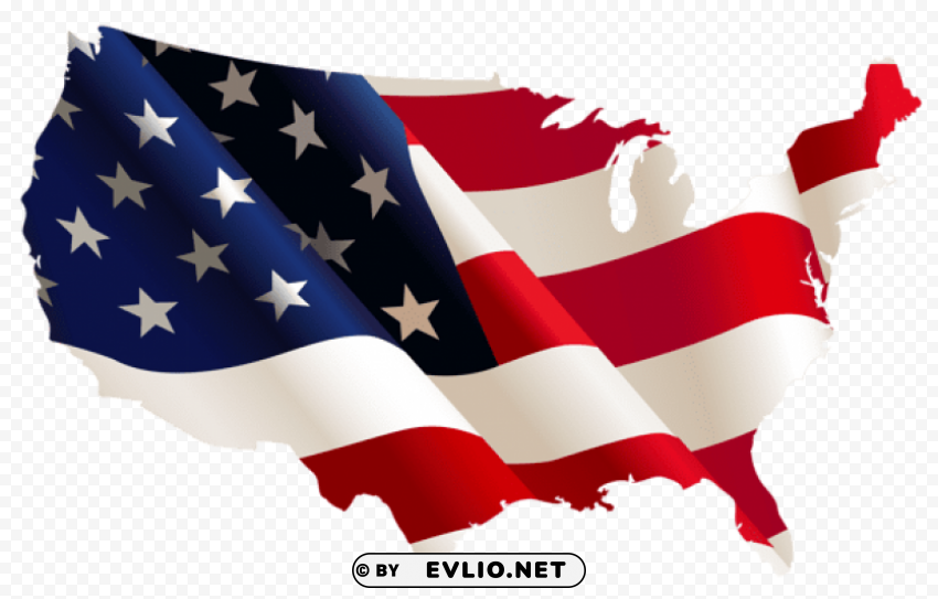 usa flag map PNG images with clear alpha layer