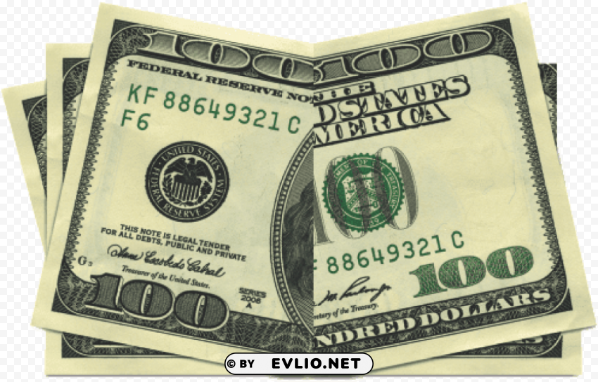 100 dollar bill Transparent PNG Artwork with Isolated Subject