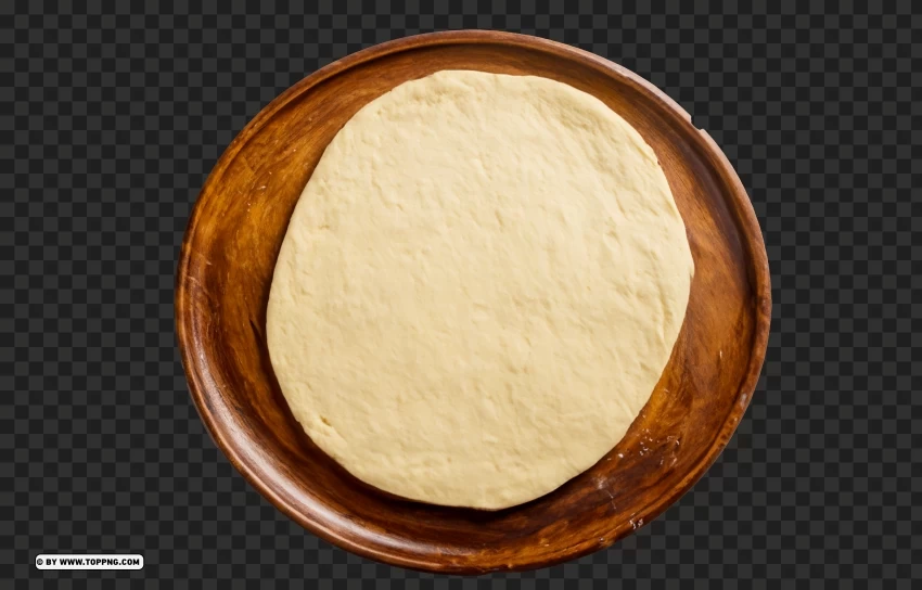 Cake Dough on Wooden Plate HD with Transparent Background PNG high quality