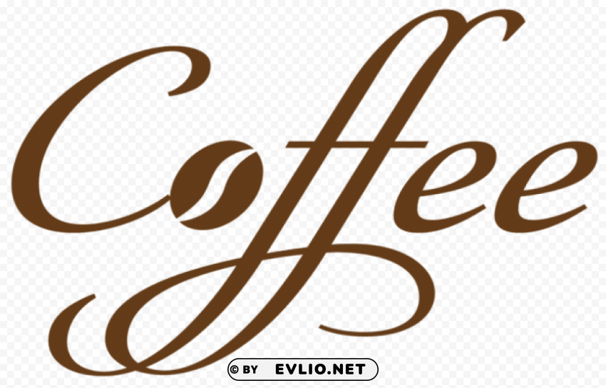 coffee decorative text vector Isolated Character in Transparent PNG Format
