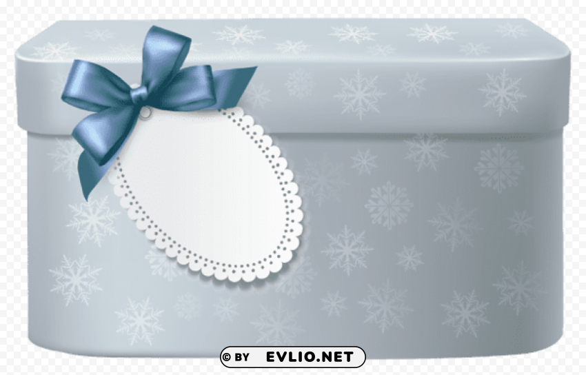 cute blue gifts box with pink bow Clean Background PNG Isolated Art
