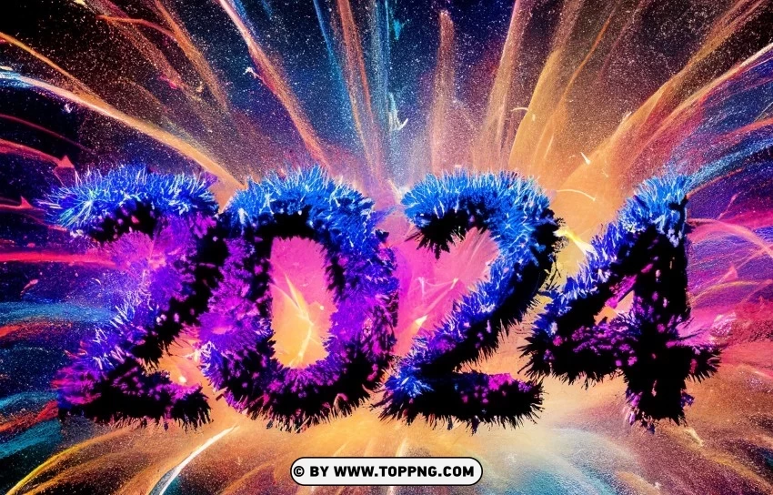 HD 2024 With Fireworks Colorful New Year Background - Image ID a499b885