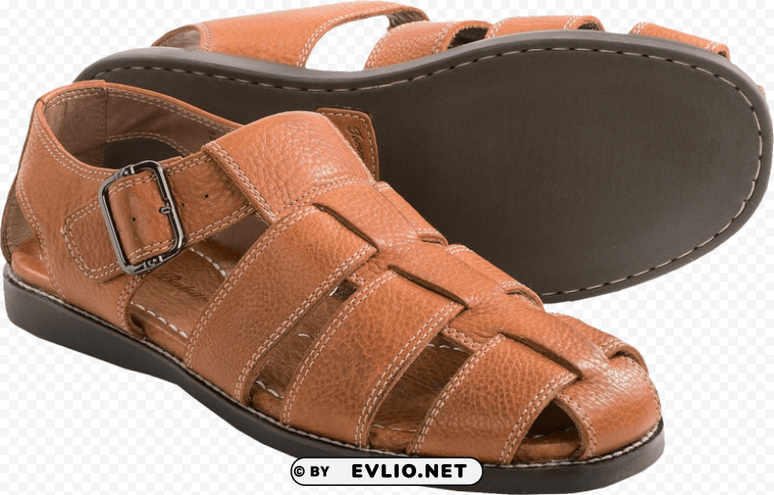leather sandal PNG Graphic Isolated with Clarity