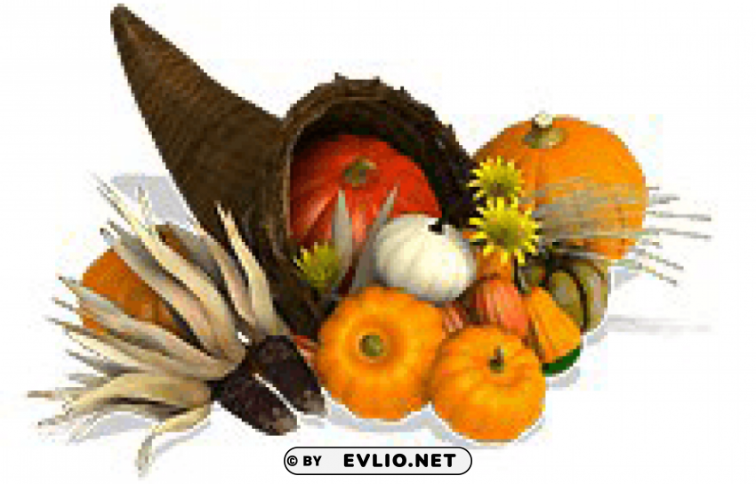 t-day cornucopia PNG Graphic Isolated on Clear Background