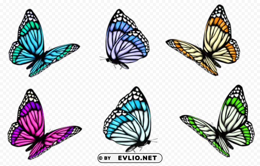  butterfly set Transparent PNG images extensive gallery clipart png photo - 76352375